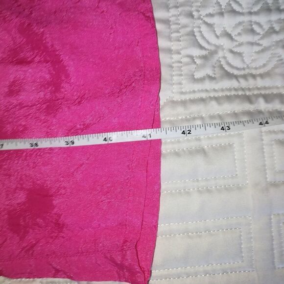 VINTAGE Y2K Bubble Pink Satin Light Silky High-rise Tapered Trouser Pants Small - Picture 13 of 14